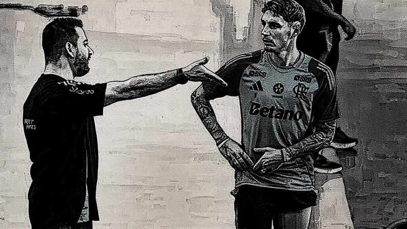 Varela durante treino do Flamengo no Ninho do Urubu (Foto: Reprodução)