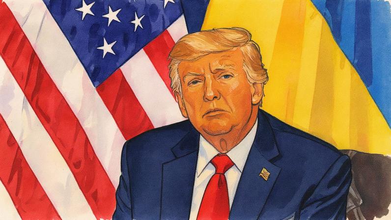 Presidente dos Estados Unidos, Donald Trump, durante encontro com a delegação da Ucrânia (Foto: Reprodução)