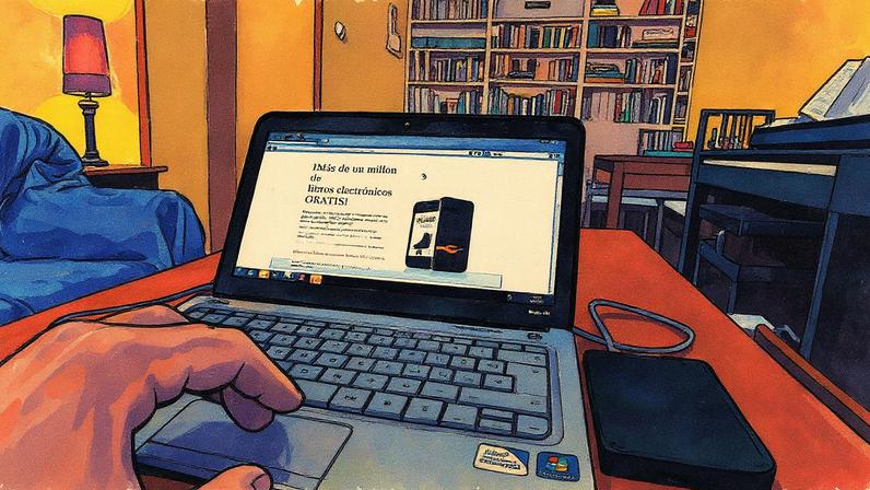 Pessoa baixa música e livros de forma ilegal em um disco duro a partir de um computador portátil (Foto: Reprodução)