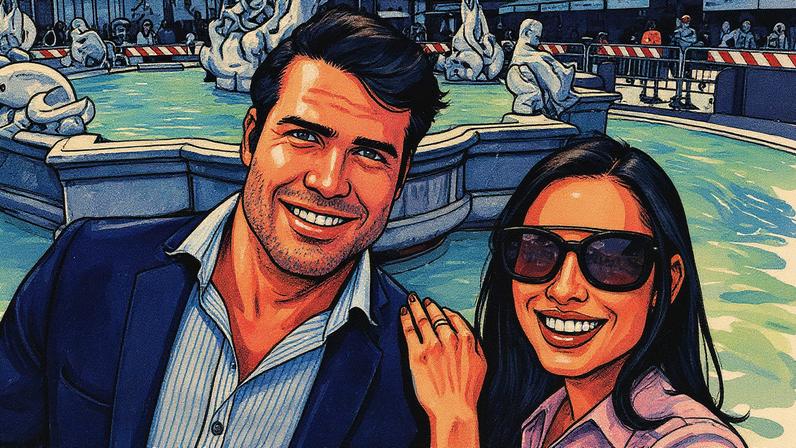 Empresário René da Silva Nogueira Júnior ao lado da delegada Ana Paula Balbino, da PCMG (Foto: Reprodução)