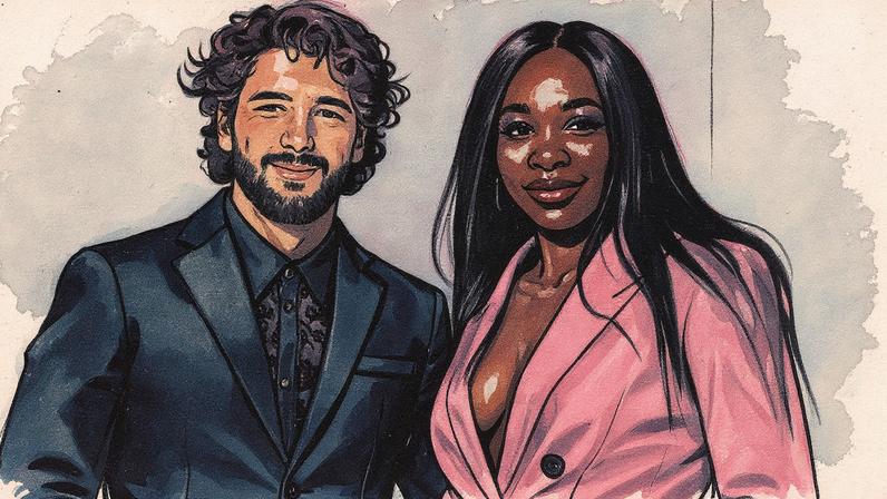Andrea Preti e Venus Williams desfilam na apresentação da coleção da Dsquared2 durante a semana de moda de Milão (Foto: Reprodução)