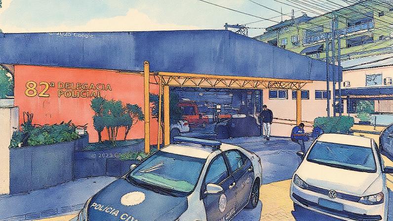 Delegacia de Maricá, onde a jovem foi atuada em flagrante (Foto: Reprodução)
