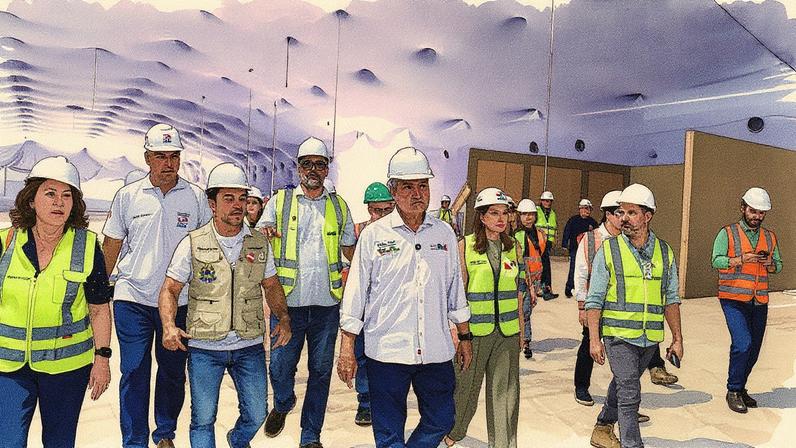 Rui Costa vistoria obras da COP30 (Foto: Reprodução)