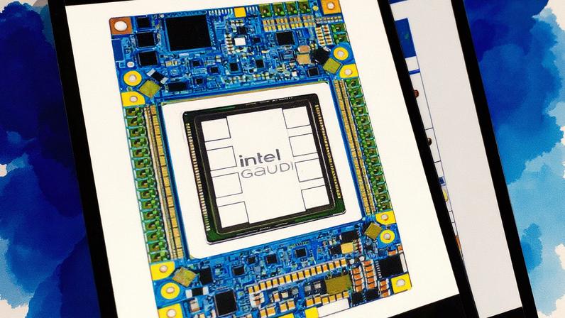 Intel apresenta o chip Gaudi 3 em evento em Suqian, província de Jiangsu, China (Foto: Reprodução)