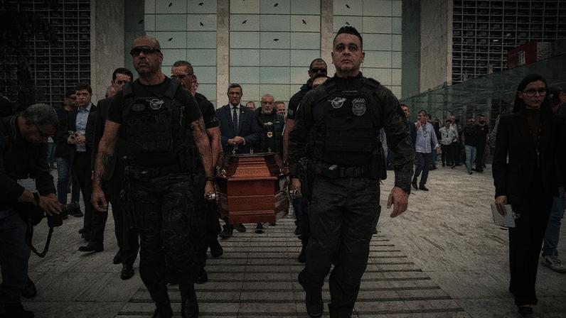 Velório do ex-delegado-geral da Polícia Civil de São Paulo, Ruy Ferraz Fontes, na Assembleia Legislativa de São Paulo (Foto: Reprodução)