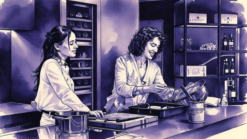 Chef Bel Coelho e repórter Teté Ribeiro posam para foto (Foto: Reprodução)