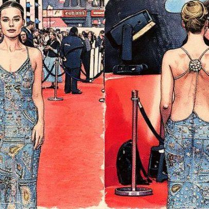 Margot Robbie exibe vestido transparente e surpreende fãs nas redes sociais