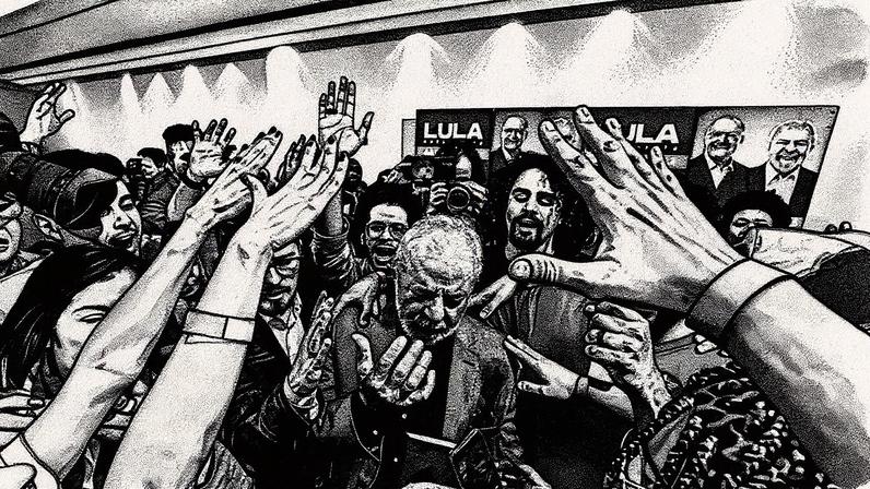 Lula participa de evento com evangélicos durante a campanha de 2022 e entrega carta com compromissos aos religiosos em São Paulo (Foto: Reprodução)