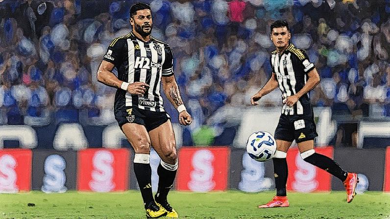 Hulk em ação durante partida do Atlético-MG contra o Cruzeiro no Mineirão pela Copa do Brasil (Foto: Reprodução)