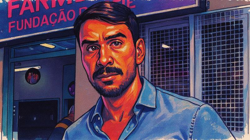 Julio Rocha caracterizado para a peça 'Três Graças' (Foto: Reprodução)