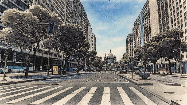 Av. Presidente Vargas, no centro da cidade (Foto: Reprodução)