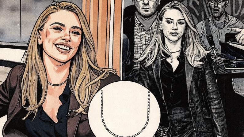 Scarlett Johansson wore a BaubleBar necklace on “CBS Mornings” this week.