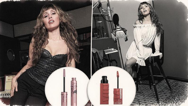 Miley Cyrus serves looks in her new Maybelline campaign. Maybelline