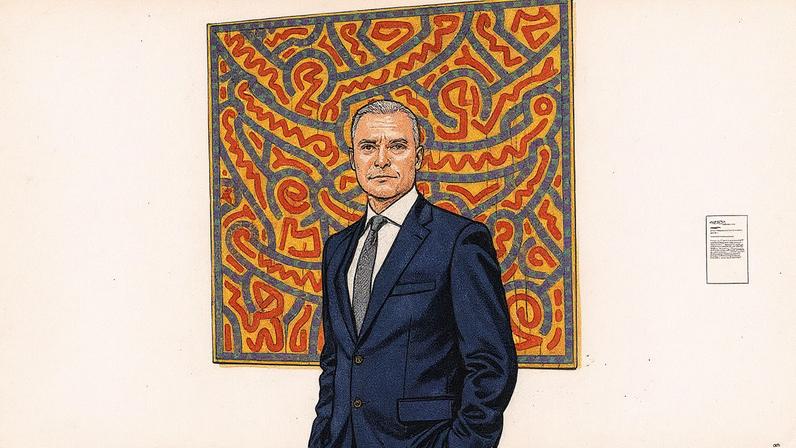 Dieter Buchhart participa da prévia da exposição Keith Haring | Jean Michel-Basquiat: Crossing Lines na National Gallery of Victoria em Melbourne, Austrália (Foto: Reprodução)