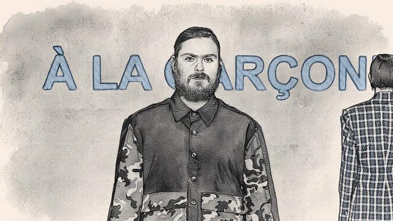 Predominância da estética militar na moda masculina, como vista na coleção da etiqueta À La Garçonne (Foto: Reprodução)