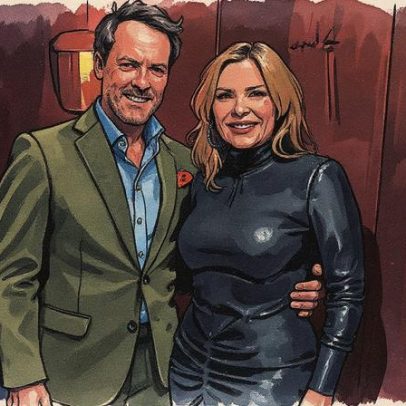 Kim Cattrall é vista em rara aparição pública ao lado do namorado Russell Thomas