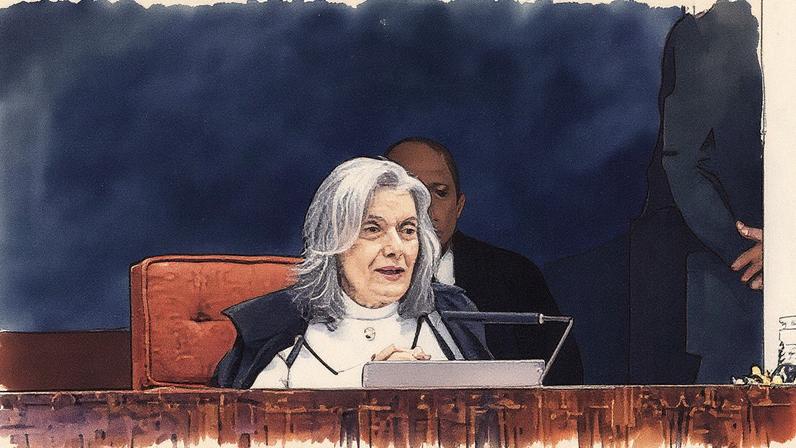 Ministra Cármen Lúcia durante o julgamento de um caso no STF (Foto: Reprodução)