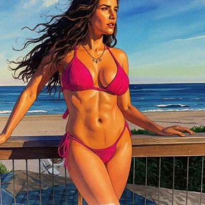 Padma Lakshmi exibe corpo em forma ao celebrar 55 anos com biquíni rosa