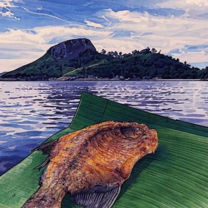 Evento da Belle Époque traz pirarucu assado na rua em estilo paraense