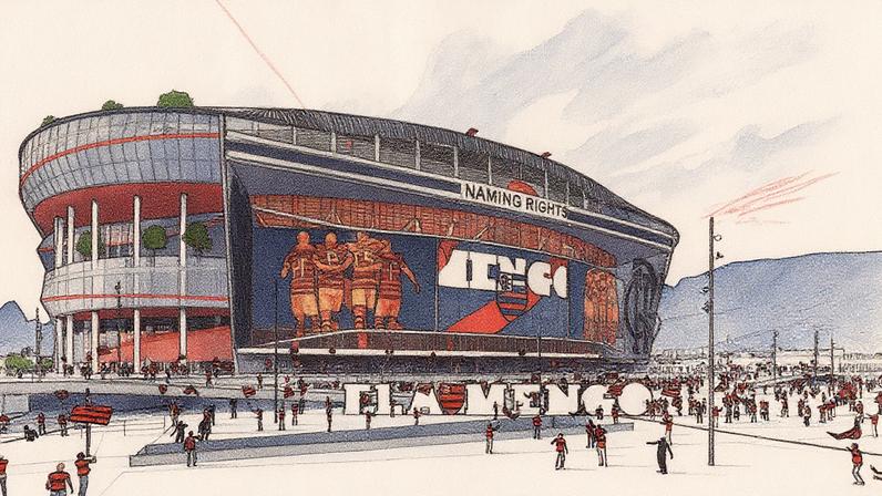 Projeto do estádio do Flamengo (Foto: Reprodução)