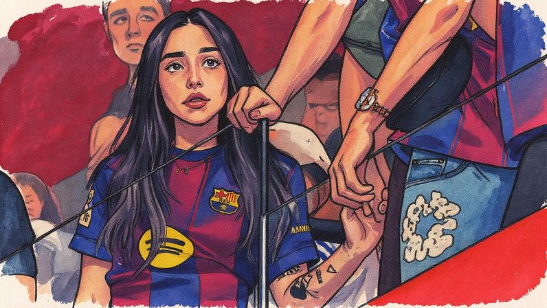 Nicki Nicole assiste a um jogo do FC Barcelona em agosto de 2025 na cidade de Barcelona (Foto: Reprodução)