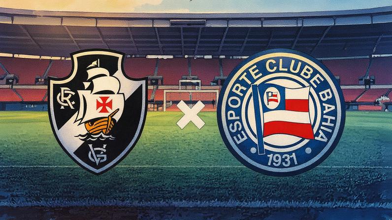 Vasco enfrenta o Bahia em partida do Brasileirão (Foto: Reprodução)