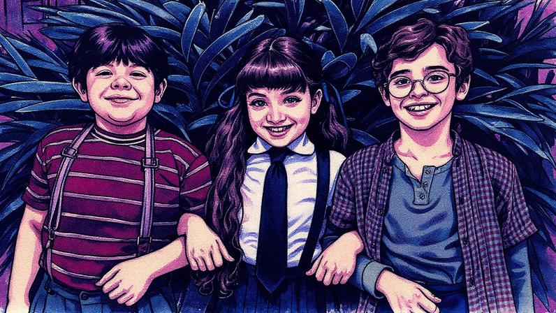 Arthur Yera, Isabelly Carvalho e Vicente Alvite caracterizados como Simbá, Anabela e Aladin em 'Êta mundo melhor!' (Foto: Reprodução)