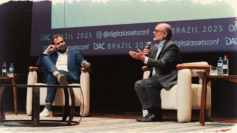 Ex-presidente do Banco Central, Gustavo Franco, durante o Digital Asset Conference (DAC) em São Paulo (Foto: Reprodução)