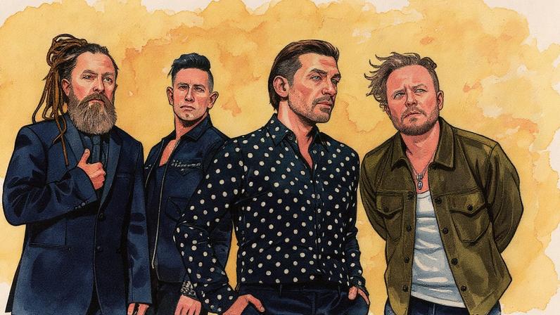 Brent Smith, vocalista da banda Shinedown, fala sobre a importância da execução nas rádios para a construção de uma carreira musical no podcast Behind the Setlist da Billboard (Foto: Reprodução)