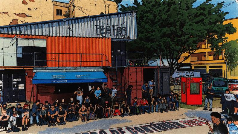 Grupo de teatro realiza atividade no endereço atual, mobilizando a classe artística e movimentos estudantis (Foto: Reprodução)