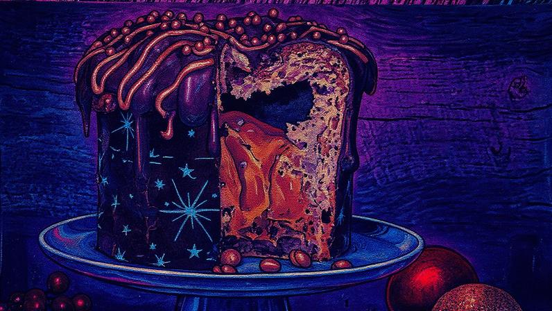 Panetone em uma mesa decorada para as festas (Foto: Reprodução)