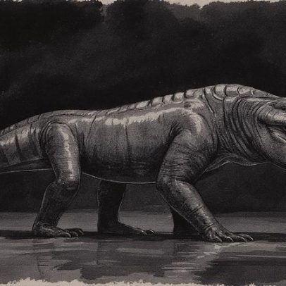 Crocodilo pré-histórico dominava batalhas contra dinossauros por alimento