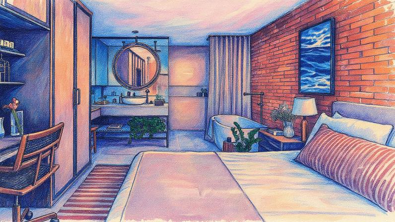 Uma das camas da CasaCor 2025 (Foto: Reprodução)