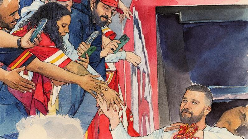 Torcedores dos Chiefs predominam na Neo Química Arena (Foto: Reprodução)