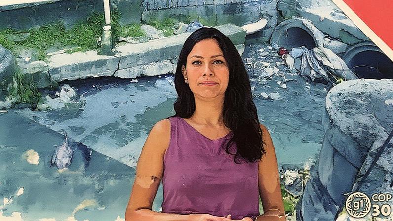 Falta de saneamento básico em área urbana, com esgoto a céu aberto e resíduos acumulados (Foto: Reprodução)