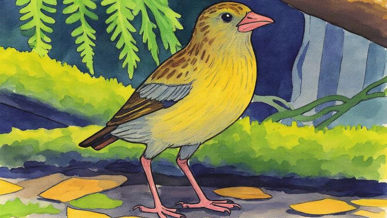 Verdilhão-de-bico-fino, pássaro nativo de Tenerife, nas ilhas Canárias, hoje extinto (Foto: Reprodução)