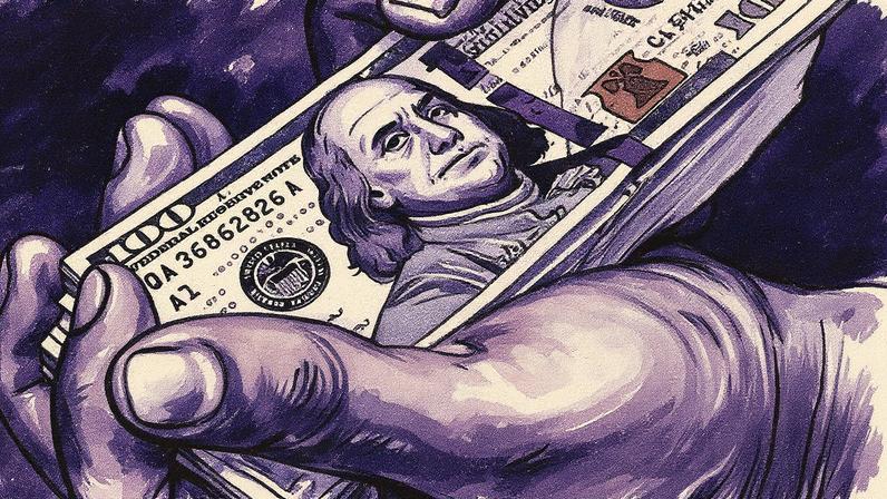 Notas de 100 dólares empilhadas (Foto: Reprodução)