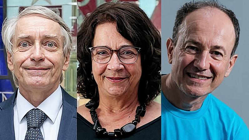 Candidatos a reitores da USP, da esquerda para a direita: Aluísio Augusto Cotrim Segurado, Ana Lucia Duarte Lanna e Marcílio Alves (Foto: Reprodução)