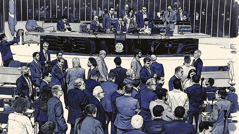 Sessão da Câmara dos Deputados aprova a PL do Licenciamento Ambiental (Foto: Reprodução)