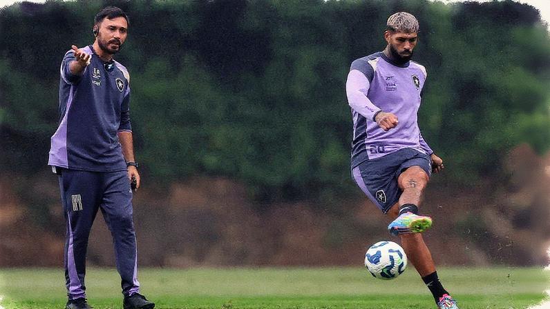 Davide Ancelotti recebe elogios pelo seu trabalho no Botafogo (Foto: Reprodução)