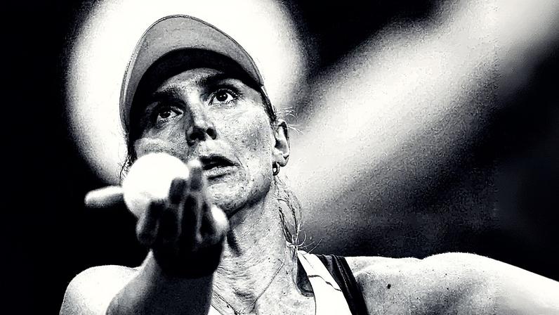 Bia Haddad Maia em ação durante partida no US Open 2025 (Foto: Reprodução)