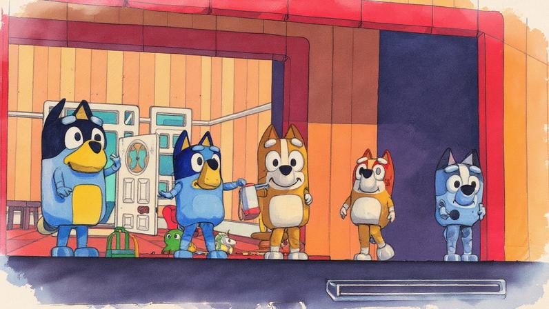 Cena do espetáculo 'Bluey Ao Vivo – Diversão em Família!' (Foto: Reprodução)