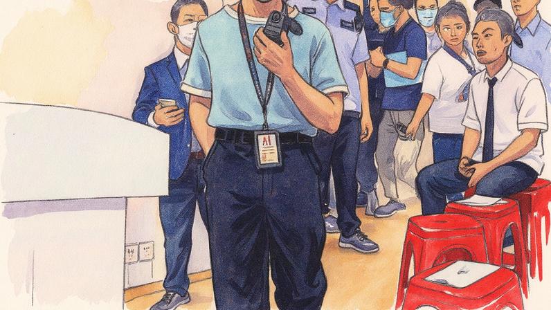 Policiais à paisana retiram o pastor do púlpito enquanto membros da congregação são abordados (Foto: Reprodução)