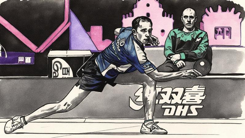 Hugo Calderano vence Anders Lind na semifinal do WTT de Macau (Foto: Reprodução)