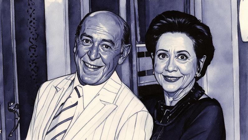 Raul Cortez e Fernanda Montenegro em uma imagem do acervo da TV Globo (Foto: Reprodução)