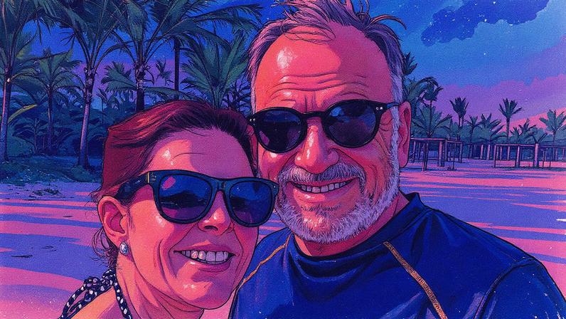 Renata Capuccio compartilha uma foto rara com o marido para celebrar 22 anos de casamento (Foto: Reprodução)