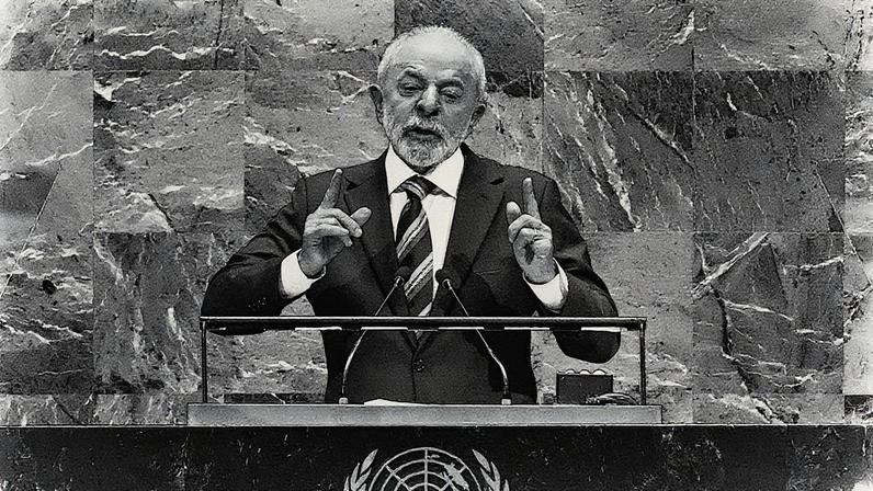 Presidente Luiz Inácio Lula da Silva faz discurso na Assembleia-Geral da ONU (Foto: Reprodução)