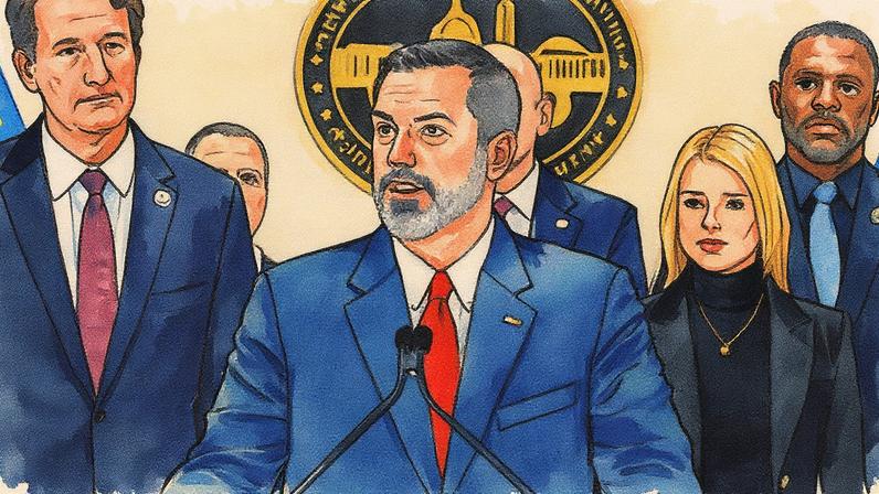 Procurador federal do Distrito Leste da Virgínia em evento (Foto: Reprodução)