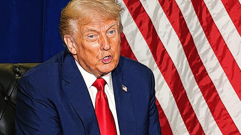 Presidente dos EUA, Donald Trump, fala durante reunião com o Secretário-Geral da ONU, Antonio Guterres, na 80ª Assembleia Geral da ONU, em Nova York (Foto: Reprodução)