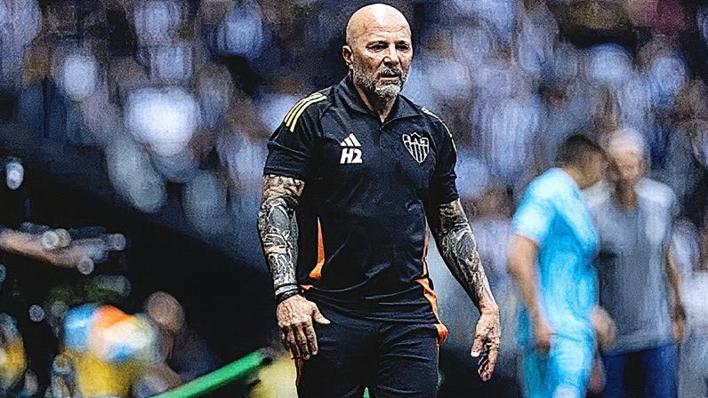 Técnico Jorge Sampaoli do Atlético-MG em evento oficial (Foto: Reprodução)